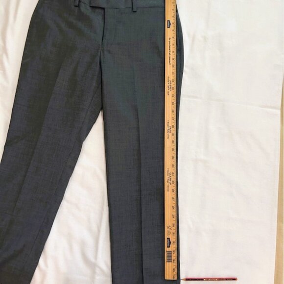 Louis Raphael Luxe Mens Dress Pants 35 30 Gray Slim Fit Woolblend - Picture 6 of 10